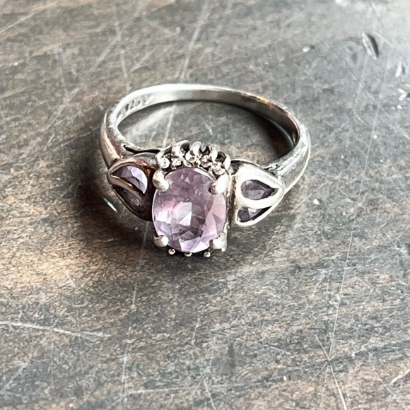 amethyst silver ring - Picture 1 of 9